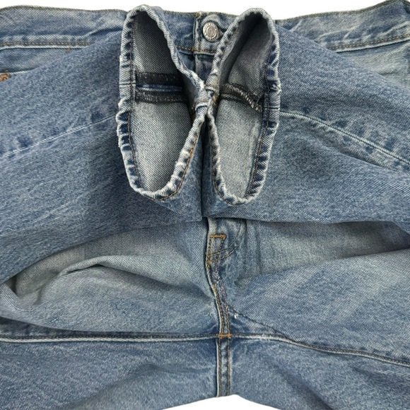 Levi's 501CT Mended High Rise Custom Tapered Blue Button Fly Denim Jeans 32 - Picture 13 of 16